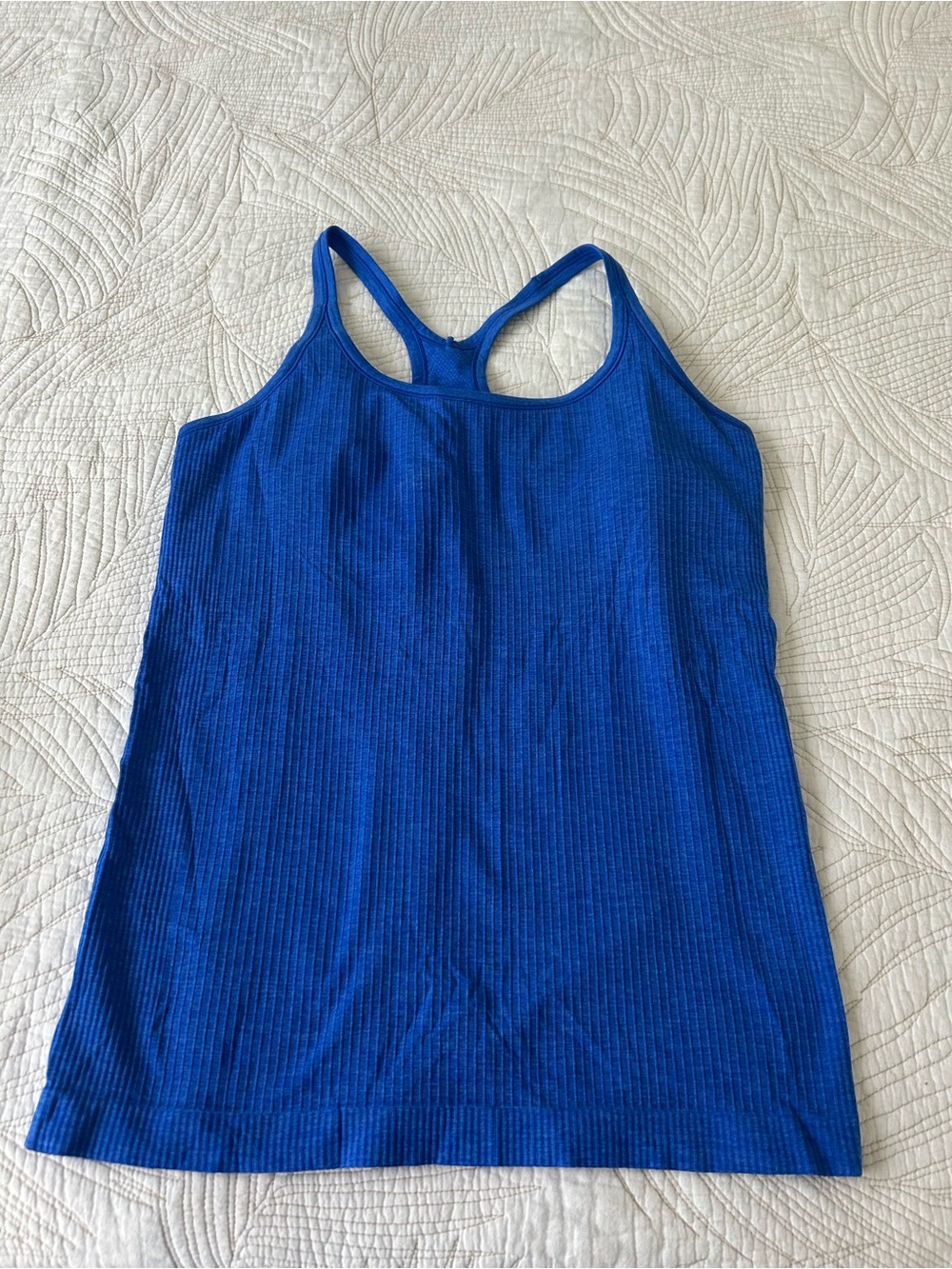 lululemon athletica Royal Blue Ribbed Racerback Tank